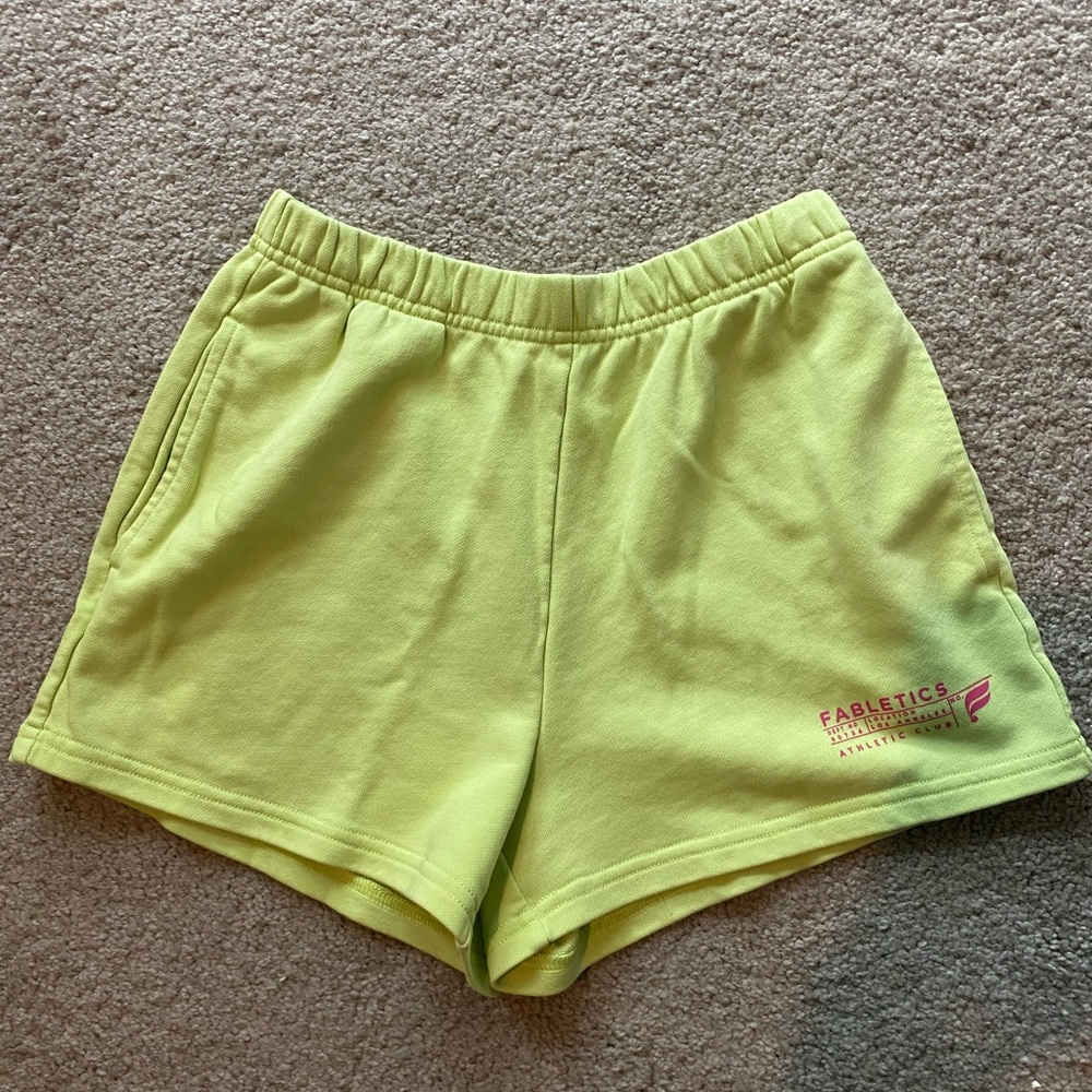 Neon fabletics terry shorts